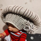 Шапка-берет двойная, можно в комплекте с шарфом- палантином