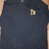 Качественный синий реглан из хлопка Livergy Германия, размер XXL (60/62)