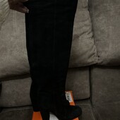 Замшеві сапоги, ботфорти 36 розмір