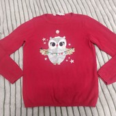 кофта для дівчинки з новорічним принтом