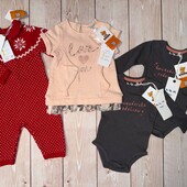 Набір брендового одягу для дівчинки 62/68 см 2/6 міс