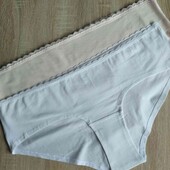 Oyanda брендовые хлопковые новые трусики с кружевной резинкой размер XXL евро 52/54 в лоте 2 шт.