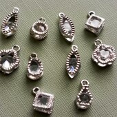 Підвіски з великим каменем, 10шт