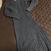 H&m, L тепла в'язана сукня довга, рубчик