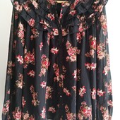 Блузка романтическая ,шифон двойной размер 24