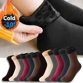 4 пары Тёплые носочки на флисе 4х цветов : бежевый, бордовий, темно-зеленый, черный