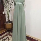 Розпродаж. Красива ніжна вечірня сукня, колір ментол, шифон на підкладці, S, стан ідеальний
