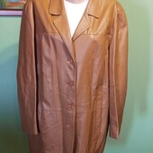 Тренч, натуральная кожа, лайка. Новый. Батал р 54-56