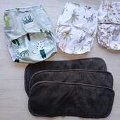 3 багаторазові підгузники+3 вкдадиша