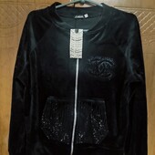 Велюрова кофта з камінцями