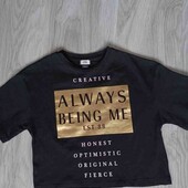 River island брендовая стильная футболка на девочку 7/8 лет рост 128 см