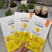 Набор увлажняющих масок для лица etude House 0.2 Therapy Air Mask Lemon - тканинна маска з лимоном,