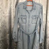 Джинсовое платье на женщину М,см.замеры