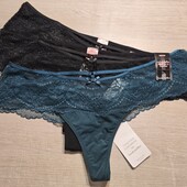 Hunkemoller! Роскіші жіночі труси з мереживом Хл розмір 3 шт! Лот 5