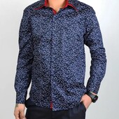 Чоловіча сорочка ошатна і модна. Темна ділова сорочка, класична, зручна, вечірня.