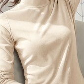 Елегантний базовий гольф з високим коміром XL-2XL— бежевий