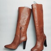 Шкіряні кожані чоботи сапожки 40р.