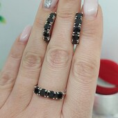 Стильний срібний набір прикрас