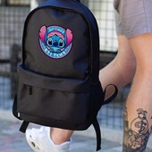 Повсякденний рюкзак шкільний для хлопчика/дівчинки з принтом Стіч Black