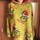 Меховушка довга, плюшева туника, кофта, худи, 2XL. the grinch , слип, пижама