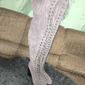 Ботфорти шрурівка 38р sweet suede