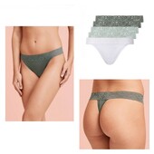 набір 5 шт, трусики жіночі стрінги мереживо бавовна, Esmara Німеччина