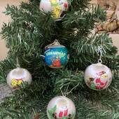 5 вінтажних різдвяних кульок, ретро, ​​гарний стан