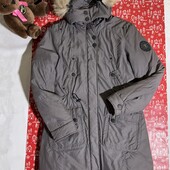 Пуховик р-р 36 , натуральна опушка