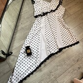 Розпродаж магазину! Ну дуже крута сукня у горох акантовка ажурн гипюр