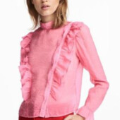 Блузка, сорочка з повітряної тканини з красивими деталями h&m