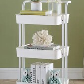 Стеллаж этажерка тележка с полками на колесаx Homart