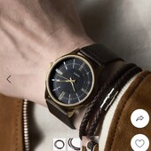 Стильний чоловічий браслет з плетеної штучної шкіри