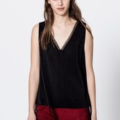 Комбинированная вязаная блуза Next