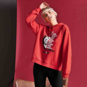 Арт.588 Худі жіноче утеплене netflix la casa de papel євро розмір Л 44/46 наш 52/54.