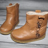 детские осенние сапоги, эко-кожа Next утеплены на баечке