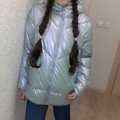 Reserved 158см куртка пуфер пуховик Пог 51 Довжина 67 Рукав 59 Колір як на фото 1