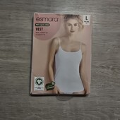 Есмара! Трикотажна жіноча майка на тонких бретелях 44/46 євро 50/52 наш! Лот 512