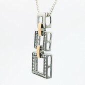 Стильна срібна підвіска