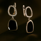 Стильні срібні сережки