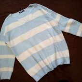 ❤️Гарний светр у смужку вільного крою р.Л