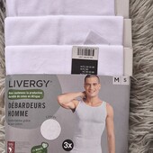 509. Майка мужская, Livergy,, набор 3 шт, размер М 100% хлопок,
