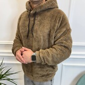 Теплый мужской спортивный худи толстовка