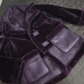 River island uk12 штучна автоледі шубка/ дублянка, двостороння