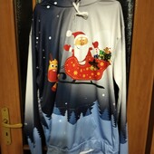 Новорічна кофта, худі, сток без бірки, великий розмір.