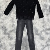 Светр та джинси на дівчинку 8 років