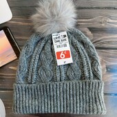 Дитяча в’язана шапка з помпоном kiabi (франція)