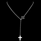 Ланцюжок протяжка, краватка два хрестика, хрест, медсталь