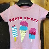 Футболка з морозивом на дівчинку 2-3 років