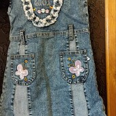 Джинсовий сарафан на дівчинку 1,5-2 роки