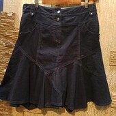 Шикарна вельветова спідничка міді. розм. 14 (xl)